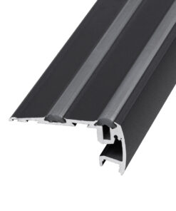 GloboStar® STAIR-PROFILE 70843-3M Προφίλ Αλουμινίου - Βάση & Ψύκτρα Ταινίας LED με Μαύρο Φιμέ Κάλυμμα - Χρήση σε Σκαλοπάτια - Πατητό Κάλυμμα - Μαύρο - 3 Μέτρα - Μ300 x Π8 x Υ3.2cm 17 70843 3m 5