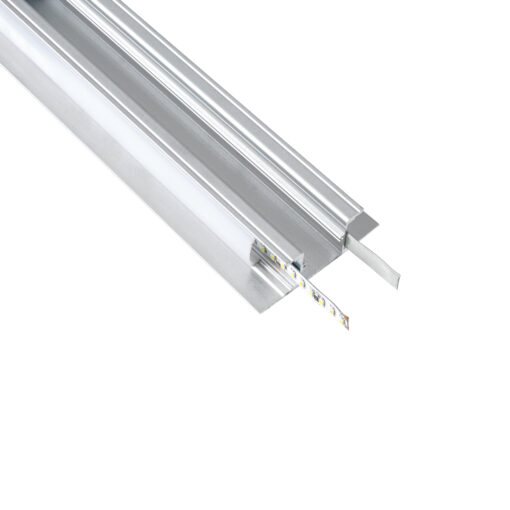 GloboStar® GLOBOSTAR® ALP-WALL-UPDOWN CONCEALED 70844-3M Επιφανειακό Προφίλ Αλουμινίου Ειδικό για Δημιουργία Κρυφού Φωτισμού Up & Down με Λευκό Γαλακτερό Πατητό Κάλυμμα για Ταινίες LED IP20 - Ασημί & Λευκό - Μ300 x Π5 x Υ1.7cm
