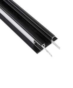 GloboStar® GLOBOSTAR® ALP-WALL-UPDOWN CONCEALED 70845-3M Επιφανειακό Προφίλ Αλουμινίου Ειδικό για Δημιουργία Κρυφού Φωτισμού Up & Down με Λευκό Γαλακτερό Πατητό Κάλυμμα για Ταινίες LED IP20 - Μαύρο & Λευκό - Μ300 x Π5 x Υ1.7cm