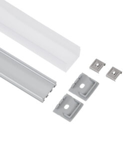 GloboStar® SURFACEPENDANT-PROFILE 70847-1M Προφίλ Αλουμινίου - Βάση & Ψύκτρα Ταινίας LED με Λευκό Γαλακτερό Κάλυμμα - Επιφανειακή & Κρεμαστή Χρήση - Πατητό Κάλυμμα - Ασημί - 1 Μέτρο - Μ100 x Π2.6 x Υ2.3cm 10 70847 1m 3