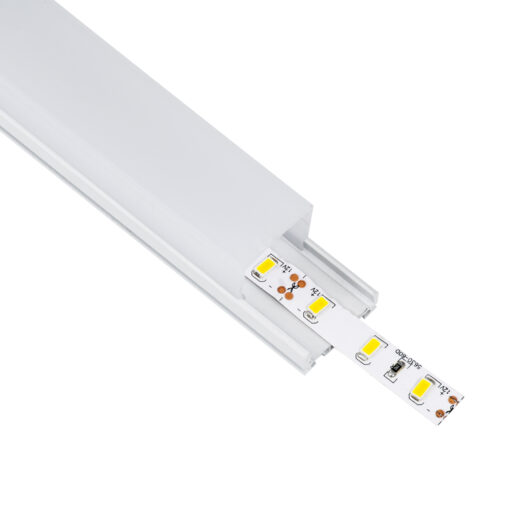 GloboStar® GloboStar® SURFACEPENDANT-PROFILE 70848-3M Προφίλ Αλουμινίου - Βάση & Ψύκτρα Ταινίας LED με Λευκό Γαλακτερό Κάλυμμα - Επιφανειακή & Κρεμαστή Χρήση - Πατητό Κάλυμμα - Λευκό - 3 Μέτρα - Πακέτο 5 Τεμαχίων - Μ300 x Π2.6 x Υ2.3cm