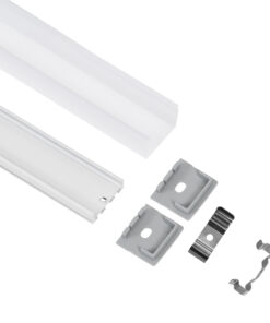 Alternative view of GloboStar® SURFACEPENDANT-PROFILE 70848-3M Προφίλ Αλουμινίου - Βάση & Ψύκτρα Ταινίας LED με Λευκό Γαλακτερό Κάλυμμα - Επιφανειακή & Κρεμαστή Χρήση - Πατητό Κάλυμμα - Λευκό - 3 Μέτρα - Πακέτο 5 Τεμαχίων - Μ300 x Π2.6 x Υ2.3cm