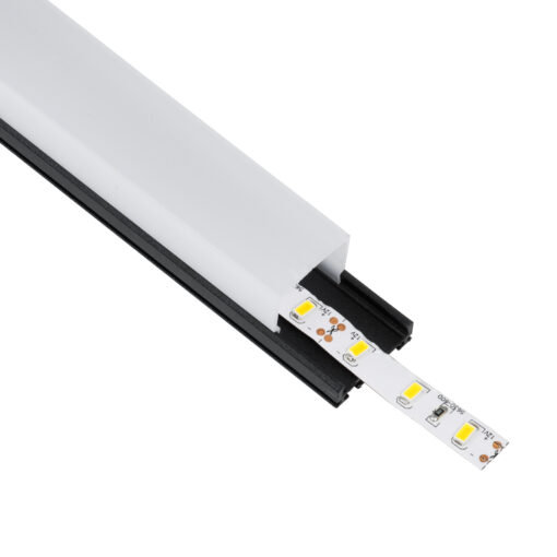 GloboStar® GloboStar® SURFACEPENDANT-PROFILE 70849-1M Προφίλ Αλουμινίου - Βάση & Ψύκτρα Ταινίας LED με Λευκό Γαλακτερό Κάλυμμα - Επιφανειακή & Κρεμαστή Χρήση - Πατητό Κάλυμμα - Μαύρο - 1 Μέτρο - Μ100 x Π2.6 x Υ2.3cm
