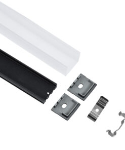 Alternative view of GLOBOSTAR® ALP-LINEAR GLOA 70849-3M Επιφανειακό & Κρεμαστό Προφίλ Αλουμινίου με Λευκό Γαλακτερό Πατητό Κάλυμμα για Ταινίες LED IP20 - Μαύρο & Λευκό - Μ300 x Π2.6 x Υ2.3cm - Πακέτο 5 Τεμαχίων