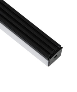 GLOBOSTAR® ALP-LINEAR GLOA 70849-3M Επιφανειακό & Κρεμαστό Προφίλ Αλουμινίου με Λευκό Γαλακτερό Πατητό Κάλυμμα για Ταινίες LED IP20 - Μαύρο & Λευκό - Μ300 x Π2.6 x Υ2.3cm - Πακέτο 5 Τεμαχίων 11 70849 3m 5