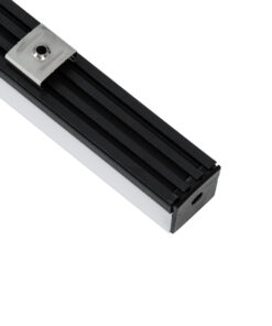 GLOBOSTAR® ALP-LINEAR GLOA 70849-3M Επιφανειακό & Κρεμαστό Προφίλ Αλουμινίου με Λευκό Γαλακτερό Πατητό Κάλυμμα για Ταινίες LED IP20 - Μαύρο & Λευκό - Μ300 x Π2.6 x Υ2.3cm - Πακέτο 5 Τεμαχίων 12 70849 3m 6