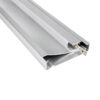 GloboStar® GloboStar® SKIRTINGBOARD-PROFILE 70850-3M Προφίλ Αλουμινίου - Βάση & Ψύκτρα Ταινίας LED με Λευκό Γαλακτερό Κάλυμμα - Επιφανειακή Χρήση για Περβάζι - Πατητό Κάλυμμα - Ασημί - 3 Μέτρα - Μ300 x Π1.6 x Υ8cm