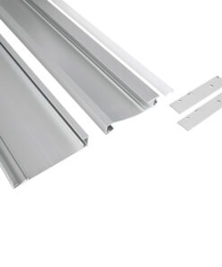 Alternative view of GloboStar® SKIRTINGBOARD-PROFILE 70850-3M Προφίλ Αλουμινίου - Βάση & Ψύκτρα Ταινίας LED με Λευκό Γαλακτερό Κάλυμμα - Επιφανειακή Χρήση για Περβάζι - Πατητό Κάλυμμα - Ασημί - 3 Μέτρα - Μ300 x Π1.6 x Υ8cm