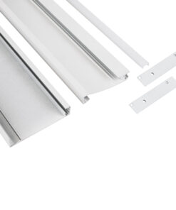 Alternative view of GloboStar® SKIRTINGBOARD-PROFILE 70851-3M Προφίλ Αλουμινίου - Βάση & Ψύκτρα Ταινίας LED με Λευκό Γαλακτερό Κάλυμμα - Επιφανειακή Χρήση για Περβάζι - Πατητό Κάλυμμα - Λευκό - 3 Μέτρα - Μ300 x Π1.6 x Υ8cm