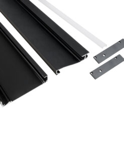 Alternative view of GloboStar® SKIRTINGBOARD-PROFILE 70852-3M Προφίλ Αλουμινίου - Βάση & Ψύκτρα Ταινίας LED με Λευκό Γαλακτερό Κάλυμμα - Επιφανειακή Χρήση για Περβάζι - Πατητό Κάλυμμα - Μαύρο - 3 Μέτρα - Μ300 x Π1.6 x Υ8cm