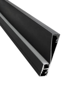 GloboStar® SKIRTINGBOARD-PROFILE 70852-3M Προφίλ Αλουμινίου - Βάση & Ψύκτρα Ταινίας LED με Λευκό Γαλακτερό Κάλυμμα - Επιφανειακή Χρήση για Περβάζι - Πατητό Κάλυμμα - Μαύρο - 3 Μέτρα - Μ300 x Π1.6 x Υ8cm 20 70852 3m 6