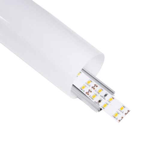 GloboStar® GloboStar® SURFACEPENDANT-PROFILE 70855-3M Προφίλ Αλουμινίου - Βάση & Ψύκτρα Ταινίας LED με Λευκό Γαλακτερό Κάλυμμα - Επιφανειακή & Κρεμαστή Χρήση - Πατητό Κάλυμμα - Ασημί - 3 Μέτρα - Μ300 x Φ6cm