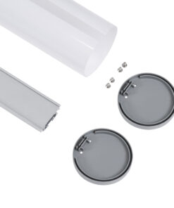 Alternative view of GloboStar® SURFACEPENDANT-PROFILE 70855-3M Προφίλ Αλουμινίου - Βάση & Ψύκτρα Ταινίας LED με Λευκό Γαλακτερό Κάλυμμα - Επιφανειακή & Κρεμαστή Χρήση - Πατητό Κάλυμμα - Ασημί - 3 Μέτρα - Μ300 x Φ6cm