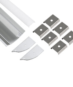 Alternative view of GloboStar® SURFACE-PROFILE 70857-3M Προφίλ Αλουμινίου - Βάση & Ψύκτρα Ταινίας LED με Λευκό Γαλακτερό Κάλυμμα - Επιφανειακή Χρήση Δημιουργίας Κρυφού Φωτισμού - Πατητό Κάλυμμα - Ασημί - 3 Μέτρα - Πακέτο 5 Τεμαχίων - Μ300 x Π1.7 x Υ4.2cm