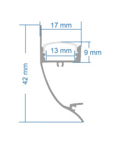 GloboStar® SURFACE-PROFILE 70859-3M Προφίλ Αλουμινίου - Βάση & Ψύκτρα Ταινίας LED με Λευκό Γαλακτερό Κάλυμμα - Επιφανειακή Χρήση Δημιουργίας Κρυφού Φωτισμού - Πατητό Κάλυμμα - Μαύρο - 3 Μέτρα - Πακέτο 5 Τεμαχίων - Μ300 x Π1.7 x Υ4.2cm 17 70859 3m 09