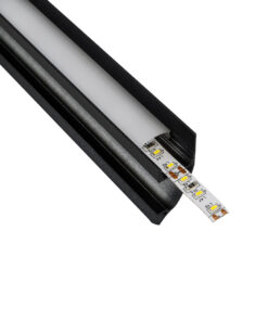 GloboStar® GloboStar® SURFACE-PROFILE 70859-3M Προφίλ Αλουμινίου - Βάση & Ψύκτρα Ταινίας LED με Λευκό Γαλακτερό Κάλυμμα - Επιφανειακή Χρήση Δημιουργίας Κρυφού Φωτισμού - Πατητό Κάλυμμα - Μαύρο - 3 Μέτρα - Πακέτο 5 Τεμαχίων - Μ300 x Π1.7 x Υ4.2cm