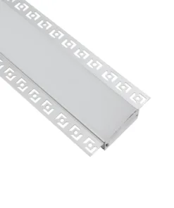 GLOBOSTAR® ALP-PLASTERIN GYPSO 70862-1M Χωνευτό Προφίλ Αλουμινίου Ειδικό για Γυψοσανίδα με Λευκό Γαλακτερό Πατητό Κάλυμμα για Ταινίες LED IP20 - Ασημί & Λευκό - Μ100 x Π8.8 x Υ2cm 9 70862 1m 4