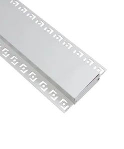 GLOBOSTAR® ALP-PLASTERIN GYPSO 70862-1M Χωνευτό Προφίλ Αλουμινίου Ειδικό για Γυψοσανίδα με Λευκό Γαλακτερό Πατητό Κάλυμμα για Ταινίες LED IP20 - Ασημί & Λευκό - Μ100 x Π8.8 x Υ2cm 10 70862 1m 5