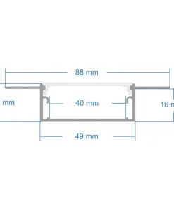 GLOBOSTAR® ALP-PLASTERIN GYPSO 70862-1M Χωνευτό Προφίλ Αλουμινίου Ειδικό για Γυψοσανίδα με Λευκό Γαλακτερό Πατητό Κάλυμμα για Ταινίες LED IP20 - Ασημί & Λευκό - Μ100 x Π8.8 x Υ2cm 12 70862 1m 7