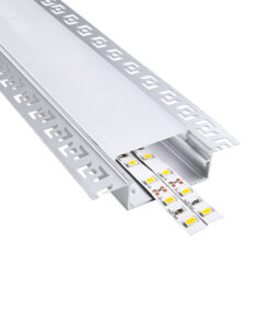 GloboStar® GloboStar® PLASTERBOARD-PROFILE 70862-3M Προφίλ Αλουμινίου - Βάση & Ψύκτρα Ταινίας LED με Λευκό Γαλακτερό Κάλυμμα - Χωνευτή Χρήση σε Γυψοσανίδα - Trimless - Πατητό Κάλυμμα - Ασημί - 3 Μέτρα - Πακέτο 5 Τεμαχίων - Μ300 x Π8.8 x Υ2cm