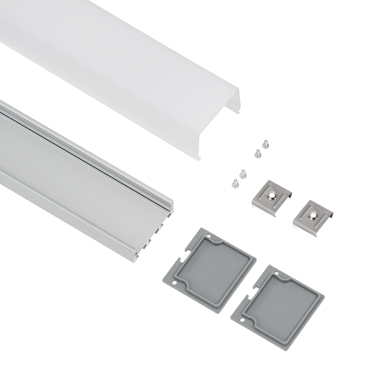 GloboStar® SURFACEPENDANT-PROFILE 70864-1M Προφίλ Αλουμινίου - Βάση & Ψύκτρα Ταινίας LED με Λευκό Γαλακτερό Κάλυμμα - Επιφανειακή & Κρεμαστή Χρήση - Πατητό Κάλυμμα - Ασημί - 1 Μέτρο - Μ100 x Π4.5 x Υ4.2cm 4 GloboStar® SURFACEPENDANT-PROFILE 70864-1M Προφίλ Αλουμινίου - Βάση & Ψύκτρα Ταινίας LED με Λευκό Γαλακτερό Κάλυμμα - Επιφανειακή & Κρεμαστή Χρήση - Πατητό Κάλυμμα - Ασημί - 1 Μέτρο - Μ100 x Π4.5 x Υ4.2cm - Image 2