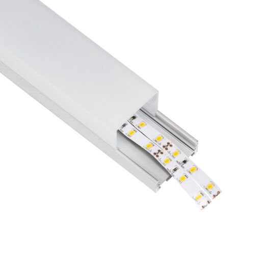 GloboStar® GloboStar® SURFACEPENDANT-PROFILE 70864-3M Προφίλ Αλουμινίου - Βάση & Ψύκτρα Ταινίας LED με Λευκό Γαλακτερό Κάλυμμα - Επιφανειακή & Κρεμαστή Χρήση - Πατητό Κάλυμμα - Ασημί - 3 Μέτρα - Μ300 x Π4.5 x Υ4.2cm