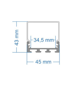 GloboStar® SURFACEPENDANT-PROFILE 70864-3M Προφίλ Αλουμινίου - Βάση & Ψύκτρα Ταινίας LED με Λευκό Γαλακτερό Κάλυμμα - Επιφανειακή & Κρεμαστή Χρήση - Πατητό Κάλυμμα - Ασημί - 3 Μέτρα - Μ300 x Π4.5 x Υ4.2cm 15 70864 7
