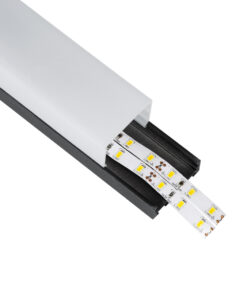 GloboStar® GloboStar® SURFACEPENDANT-PROFILE 70866-3M Προφίλ Αλουμινίου - Βάση & Ψύκτρα Ταινίας LED με Λευκό Γαλακτερό Κάλυμμα - Επιφανειακή & Κρεμαστή Χρήση - Πατητό Κάλυμμα - Μαύρο - 3 Μέτρα - Μ300 x Π4.5 x Υ4.2cm