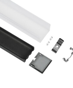 Alternative view of GloboStar® SURFACEPENDANT-PROFILE 70866-3M Προφίλ Αλουμινίου - Βάση & Ψύκτρα Ταινίας LED με Λευκό Γαλακτερό Κάλυμμα - Επιφανειακή & Κρεμαστή Χρήση - Πατητό Κάλυμμα - Μαύρο - 3 Μέτρα - Μ300 x Π4.5 x Υ4.2cm