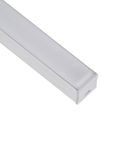 GLOBOSTAR® ALP-LINEAR LIGHTLINE 70867-1M Επιφανειακό Προφίλ Αλουμινίου με Λευκό Γαλακτερό Πατητό Κάλυμμα για Ταινίες LED IP20 - Ασημί & Λευκό - Μ100 x Π2.3 x Υ2cm 11 70867 1m 4