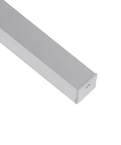 GLOBOSTAR® ALP-LINEAR LIGHTLINE 70867-1M Επιφανειακό Προφίλ Αλουμινίου με Λευκό Γαλακτερό Πατητό Κάλυμμα για Ταινίες LED IP20 - Ασημί & Λευκό - Μ100 x Π2.3 x Υ2cm 12 70867 1m 5