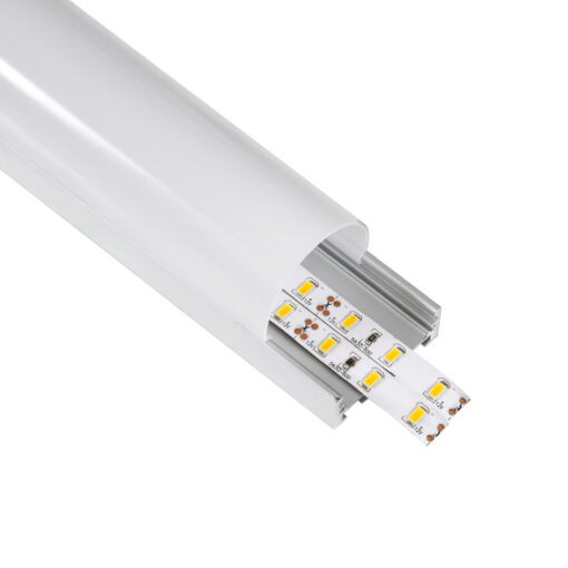 GloboStar® GloboStar® SURFACEPENDANT-PROFILE 70870-3M Προφίλ Αλουμινίου - Βάση & Ψύκτρα Ταινίας LED με Λευκό Γαλακτερό Κάλυμμα - Επιφανειακή & Κρεμαστή Χρήση - Πατητό Κάλυμμα - Ασημί - 3 Μέτρα - Μ300 x Π4.5 x Υ4.2cm