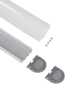 Alternative view of GloboStar® SURFACEPENDANT-PROFILE 70870-3M Προφίλ Αλουμινίου - Βάση & Ψύκτρα Ταινίας LED με Λευκό Γαλακτερό Κάλυμμα - Επιφανειακή & Κρεμαστή Χρήση - Πατητό Κάλυμμα - Ασημί - 3 Μέτρα - Μ300 x Π4.5 x Υ4.2cm