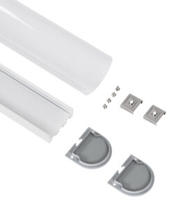 Alternative view of GloboStar® SURFACEPENDANT-PROFILE 70871-1M Προφίλ Αλουμινίου - Βάση & Ψύκτρα Ταινίας LED με Λευκό Γαλακτερό Κάλυμμα - Επιφανειακή & Κρεμαστή Χρήση - Πατητό Κάλυμμα - Λευκό - 1 Μέτρα - Μ100 x Π4.5 x Υ4.2cm