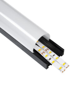 GloboStar® GloboStar® SURFACEPENDANT-PROFILE 70872-1M Προφίλ Αλουμινίου - Βάση & Ψύκτρα Ταινίας LED με Λευκό Γαλακτερό Κάλυμμα - Επιφανειακή & Κρεμαστή Χρήση - Πατητό Κάλυμμα - Μαύρο - 1 Μέτρα - Μ100 x Π4.5 x Υ4.2cm