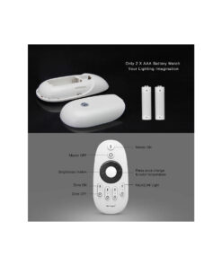 GloboStar® 71402 FUT006 Mi-Light Ασύρματο Χειριστήριο RF 2.4Ghz 4 Group για όλα τα Μονόχρωμα & CCT Mi-BOXER Controller DC 3V 2 x AAA - IP20 Λευκό Μ10.8 x Π5.4 x Υ2cm - 5 Years Warranty 16 71402 8