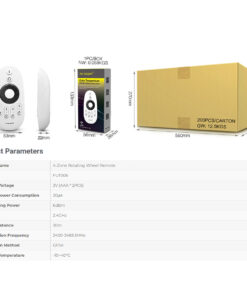 GloboStar® 71402 FUT006 Mi-Light Ασύρματο Χειριστήριο RF 2.4Ghz 4 Group για όλα τα Μονόχρωμα & CCT Mi-BOXER Controller DC 3V 2 x AAA - IP20 Λευκό Μ10.8 x Π5.4 x Υ2cm - 5 Years Warranty 17 71402 9