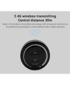 GloboStar® 71403 FUT087-B Mi-Light Ασύρματο Χειριστήριο Αφής RF 2.4Ghz για όλα τα Μονόχρωμα Mi-BOXER Controller DC 3V 2 x AAA - IP20 Μαύρο Φ8 x Υ1.8cm - 5 Years Warranty 25 71403 12