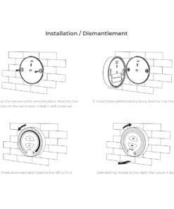 GloboStar® 71403 FUT087-B Mi-Light Ασύρματο Χειριστήριο Αφής RF 2.4Ghz για όλα τα Μονόχρωμα Mi-BOXER Controller DC 3V 2 x AAA - IP20 Μαύρο Φ8 x Υ1.8cm - 5 Years Warranty 27 71403 14
