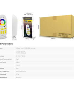 GloboStar® 71409 FUT096 Mi-Light Ασύρματο Χειριστήριο Αφής RF 2.4Ghz 4 Group για όλα τα RGBW Mi-BOXER Controller DC 3V 2 x AAA - IP20 Λευκό Μ12 x Π5.4 x Υ2cm - 5 Years Warranty 19 71409 10