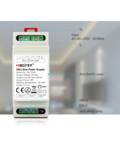 GLOBOSTAR® MiBOXER-DL-POW1 71420 DC DALI BUS Τροφοδοτικό/Μετασχηματιστής SELV Ράγας με 2 x 125mA 2W Κανάλια AC 220-240V σε DC 16V 250mA 4W Max IP20 - DALI BUS - Μ9 x Π3.4 x Υ6cm - 5 Χρόνια Εγγύηση 27 71420 13