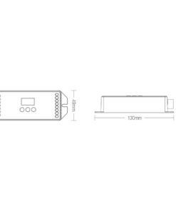 GLOBOSTAR® MiBOXER-DL-X 71423 DC DALI BUS & Push Dimmer / Controller με 5 x 6A 144W Κανάλια DC 12-24V 20A 480W Max IP20 - DALI BUS & Push Dimming - Μ13 x Π5 x Υ2.5cm - 5 Χρόνια Εγγύηση 36 71423 16
