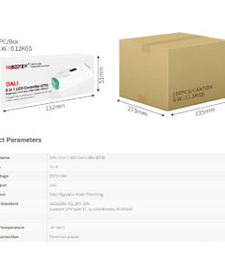 GLOBOSTAR® MiBOXER-DL-X 71423 DC DALI BUS & Push Dimmer / Controller με 5 x 6A 144W Κανάλια DC 12-24V 20A 480W Max IP20 - DALI BUS & Push Dimming - Μ13 x Π5 x Υ2.5cm - 5 Χρόνια Εγγύηση 38 71423 18