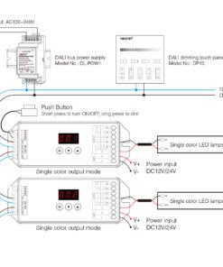 GLOBOSTAR® MiBOXER-DL-X 71423 DC DALI BUS & Push Dimmer / Controller με 5 x 6A 144W Κανάλια DC 12-24V 20A 480W Max IP20 - DALI BUS & Push Dimming - Μ13 x Π5 x Υ2.5cm - 5 Χρόνια Εγγύηση 39 71423 19