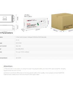 GLOBOSTAR® MiBOXER-D1-CX 71424 DC DMX Master Dimmer / Controller / Decoder Υψηλής Ταχύτητας με 1 x 20A 480W Κανάλι DC 12-24V 20A 480W Max IP20 - DMX512 & RDM - Μ13 x Π5 x Υ2.5cm - 5 Χρόνια Εγγύηση 33 71424 17