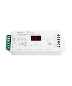 GLOBOSTAR® MiBOXER-D1-CX 71424 DC DMX Master Dimmer / Controller / Decoder Υψηλής Ταχύτητας με 1 x 20A 480W Κανάλι DC 12-24V 20A 480W Max IP20 - DMX512 & RDM - Μ13 x Π5 x Υ2.5cm - 5 Χρόνια Εγγύηση 24 71424 8