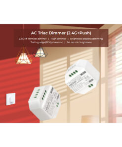 GLOBOSTAR® MiBOXER-TRI-C1 71432 AC Triac RF 2.4Ghz & Push Dimmer με 1 x 1.36A 300W Κανάλι AC 220-240V 1.36A 300W Max IP20 - RF 2.4Ghz & Push Dimming - Μ5 x Π5 x Υ2.3cm - 5 Χρόνια Εγγύηση 25 71432 10