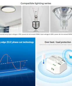 GLOBOSTAR® MiBOXER-TRI-C1 71432 AC Triac RF 2.4Ghz & Push Dimmer με 1 x 1.36A 300W Κανάλι AC 220-240V 1.36A 300W Max IP20 - RF 2.4Ghz & Push Dimming - Μ5 x Π5 x Υ2.3cm - 5 Χρόνια Εγγύηση 26 71432 11