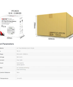 GLOBOSTAR® MiBOXER-TRI-C1 71432 AC Triac RF 2.4Ghz & Push Dimmer με 1 x 1.36A 300W Κανάλι AC 220-240V 1.36A 300W Max IP20 - RF 2.4Ghz & Push Dimming - Μ5 x Π5 x Υ2.3cm - 5 Χρόνια Εγγύηση 31 71432 16
