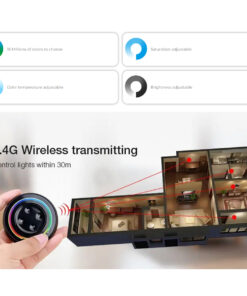 GloboStar® 71434 S2-B Mi-Light Ασύρματο Χειριστήριο Αφής RF 2.4Ghz για όλα τα RGBW+WW Mi-BOXER Controller DC 3V 2 x AAA - IP20 Μαύρο Φ7 x Υ2.5cm - 5 Years Warranty 22 71434 10